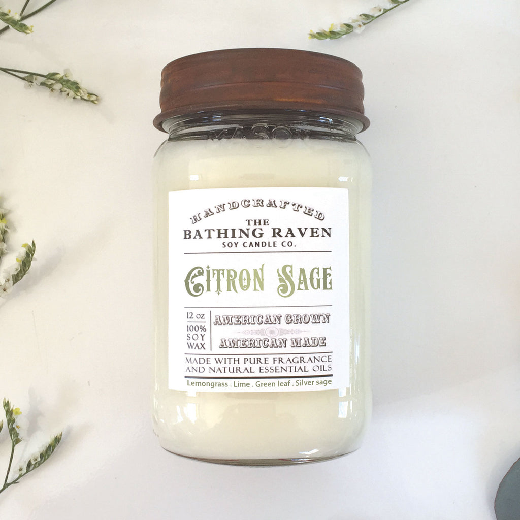 Citron Sage | Farmhouse Mason Collection Soy Candle