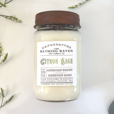Citron Sage | Farmhouse Mason Collection Soy Candle