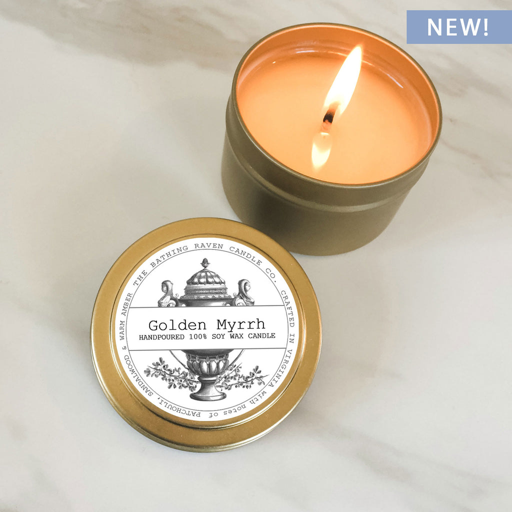 Lierre vert et ambre | Bougie de soja de la collection Petite Gold