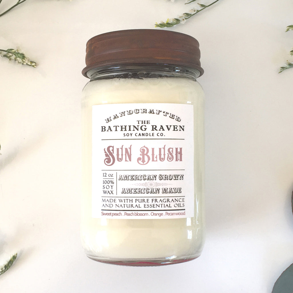 Fard à joues solaire | Bougie de soja de la collection Mason de ferme