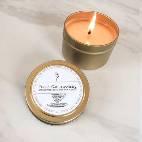 Tea & Controversy | Petite Gold Collection Soy Candle