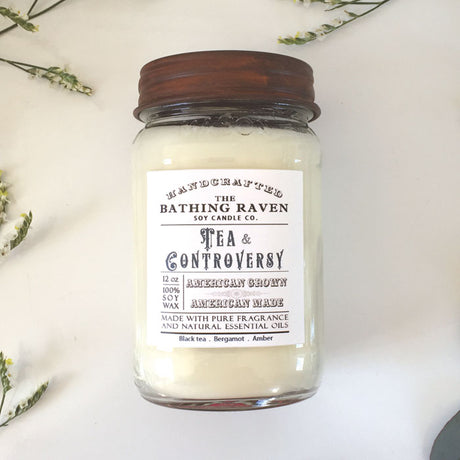 Tea & Controversy | Farmhouse Mason Collection Soy Candle